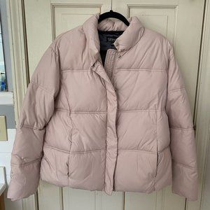 Topshop Pale Pink/Nude Puffer Jacket